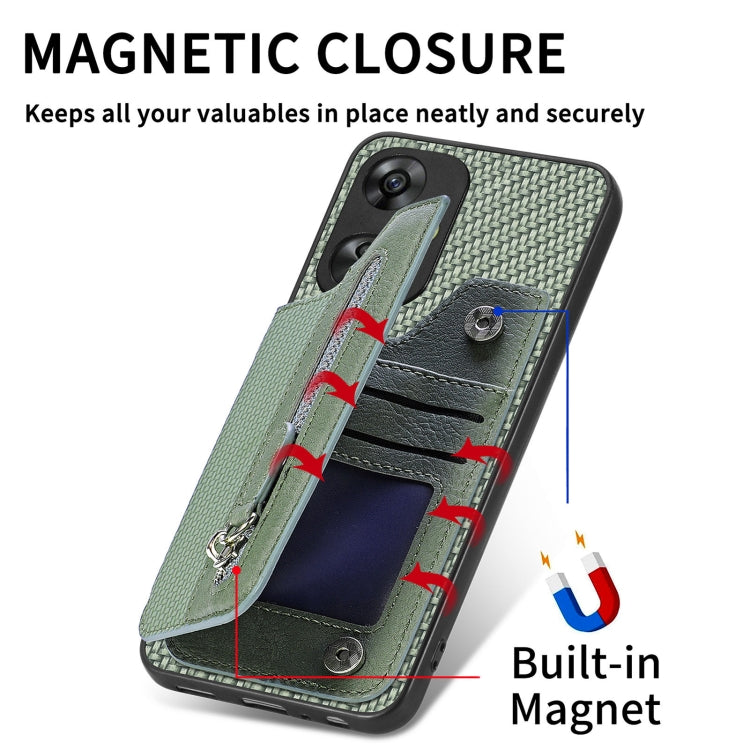 Carbon Fiber Horizontal Flip Zipper Wallet Phone Case My Store