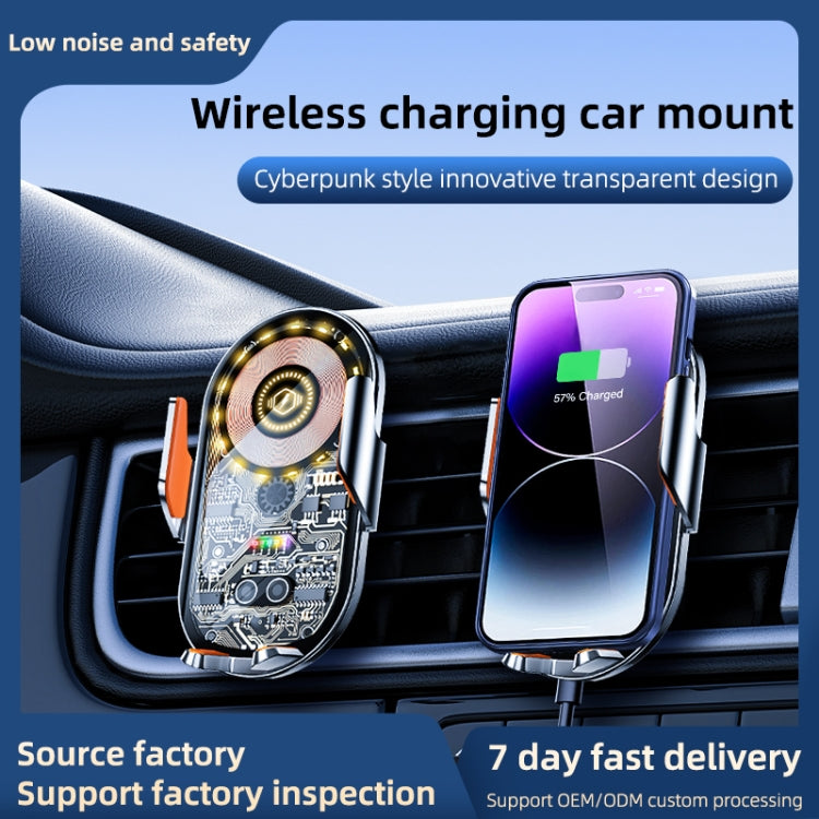 C12 Wireless Fast Charging Car Bracket Interior Cup Air Outlet Fixing Clip Induction Luminous LOGO ÎҵÄÉ̵ê