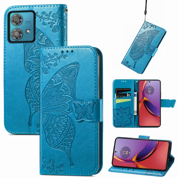 Butterfly Love Flower Embossed Leather Phone Case, Series 4 My Store