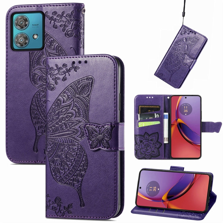 Butterfly Love Flower Embossed Leather Phone Case, Series 4 My Store