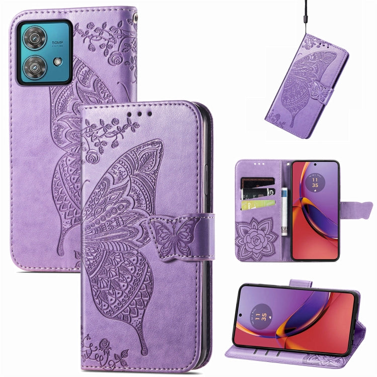 Butterfly Love Flower Embossed Leather Phone Case, Series 4 My Store