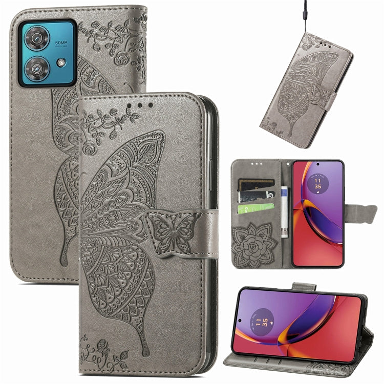 Butterfly Love Flower Embossed Leather Phone Case, Series 4 My Store