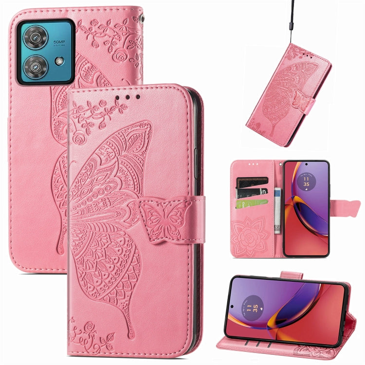 Butterfly Love Flower Embossed Leather Phone Case, Series 4 My Store