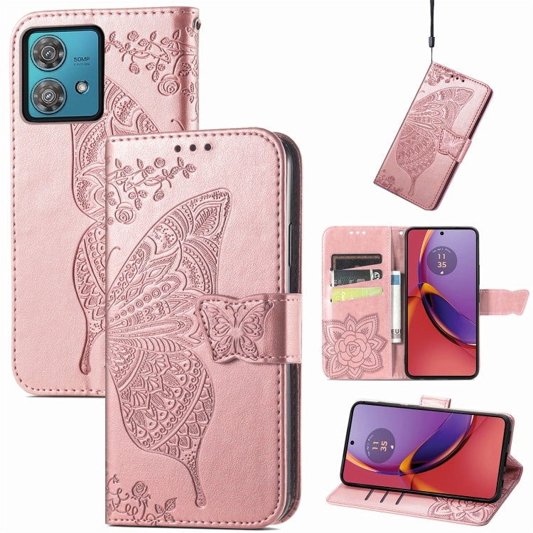 Butterfly Love Flower Embossed Leather Phone Case, Series 4 My Store