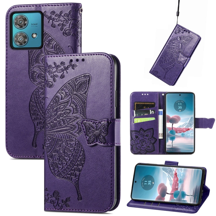 Butterfly Love Flower Embossed Leather Phone Case, Series 4 My Store