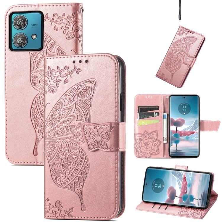 Butterfly Love Flower Embossed Leather Phone Case, Series 4 My Store