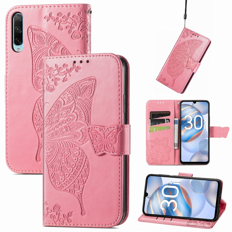 Butterfly Love Flower Embossed Leather Phone Case, Series 1