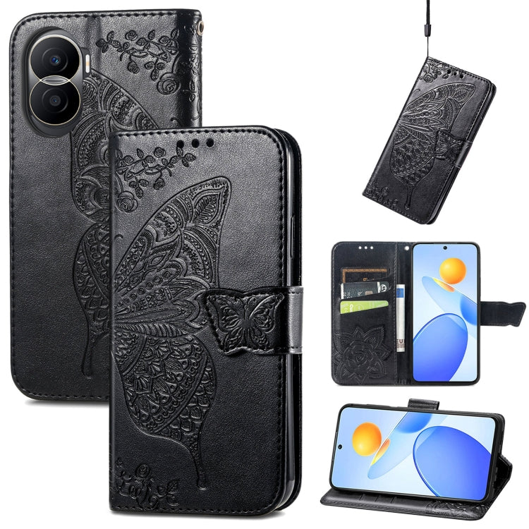 Butterfly Love Flower Embossed Leather Phone Case, Series 1