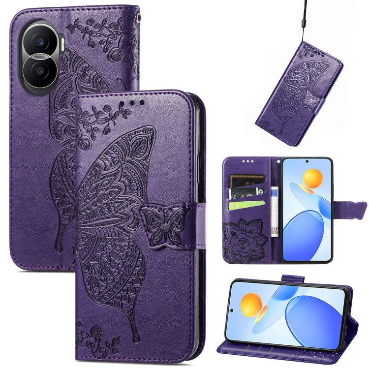 Butterfly Love Flower Embossed Leather Phone Case, Series 1