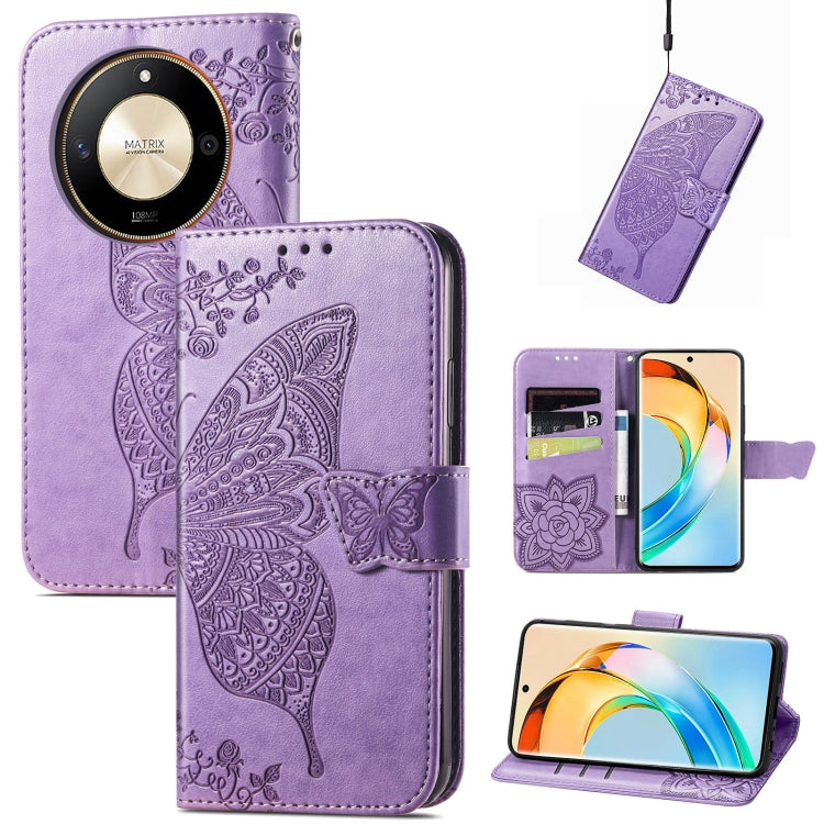 Butterfly Love Flower Embossed Leather Phone Case, Series 2