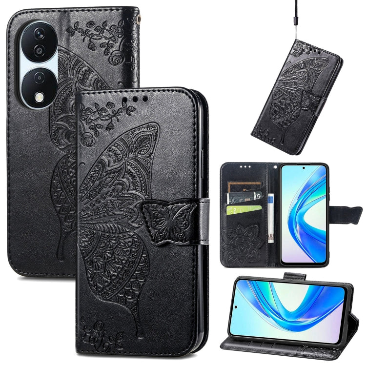 Butterfly Love Flower Embossed Leather Phone Case, Series 1