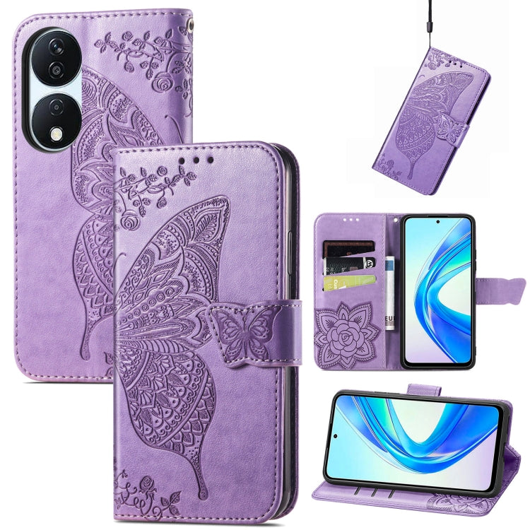 Butterfly Love Flower Embossed Leather Phone Case, Series 1