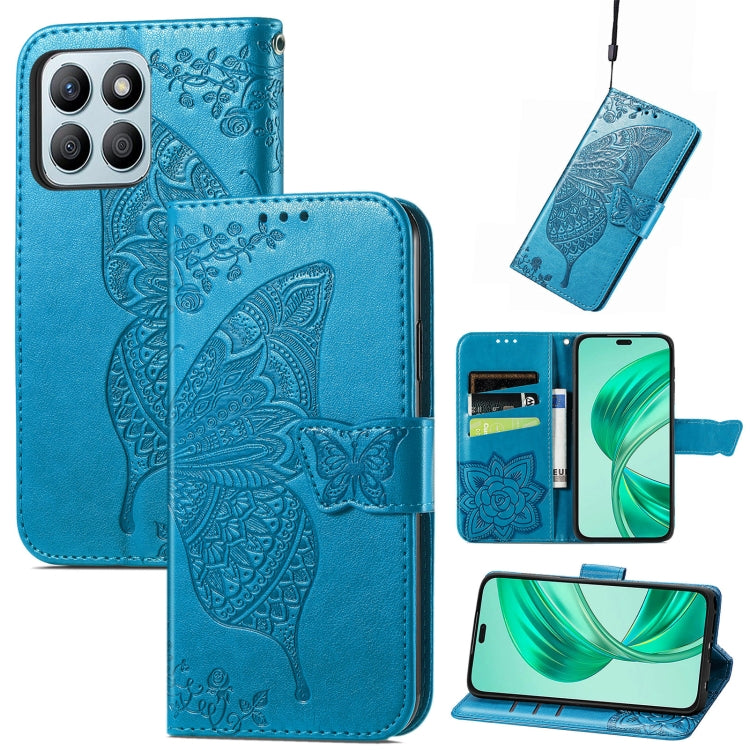 Butterfly Love Flower Embossed Leather Phone Case, Series 2