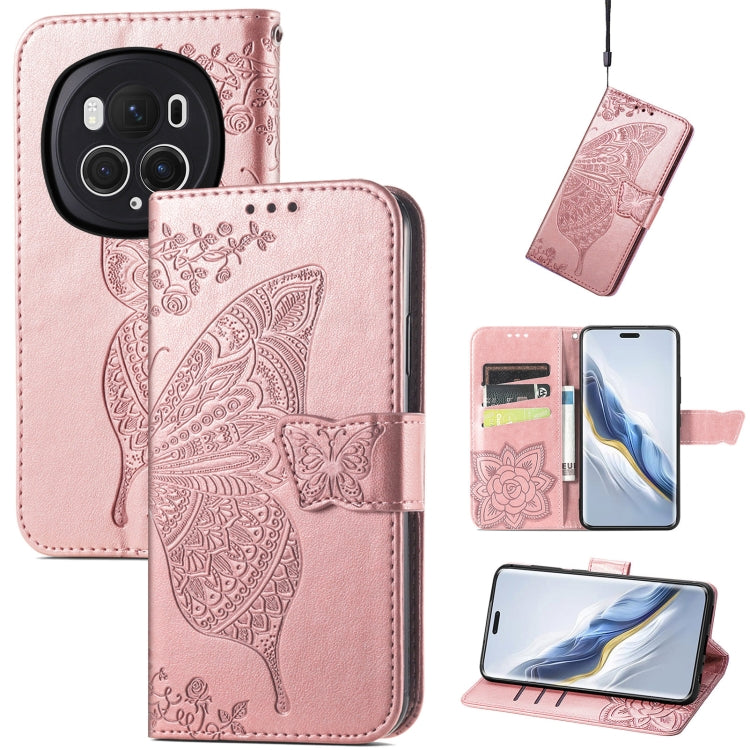 Butterfly Love Flower Embossed Leather Phone Case, Series 1