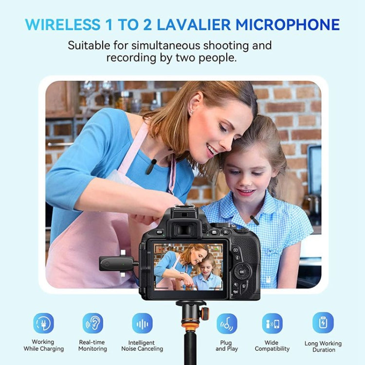 3 in 1 Mini Wireless Lavalier Microphones for iPhone / Android / Camera with Noise Reduction Function Reluova