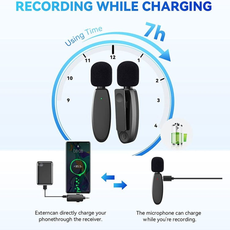 3 in 1 Mini Wireless Lavalier Microphones for iPhone / Android / Camera with Noise Reduction Function