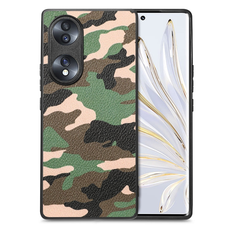 Camouflage Leather Back Cover Phone Case