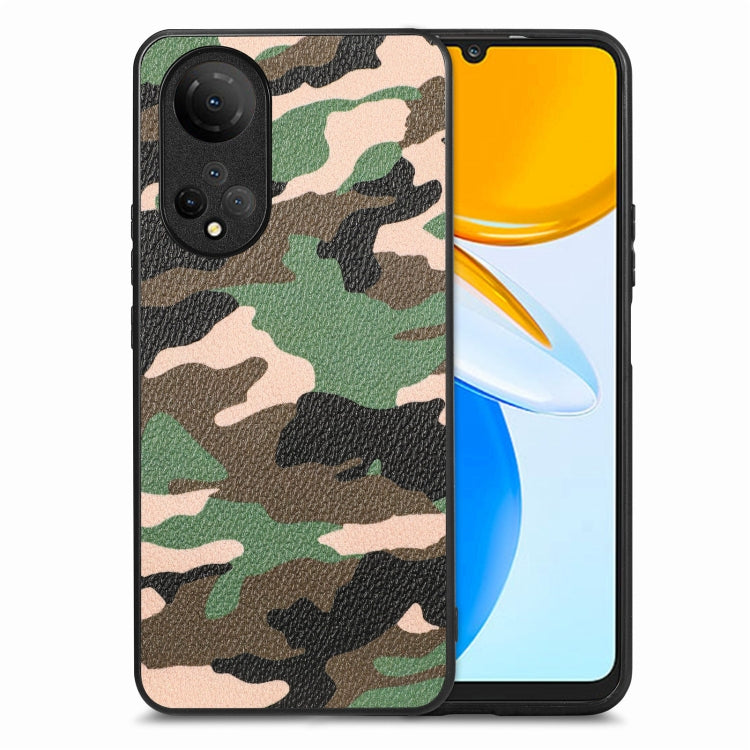 Camouflage Leather Back Cover Phone Case