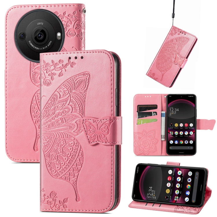 Butterfly Love Flower Embossed Leather Phone Case My Store