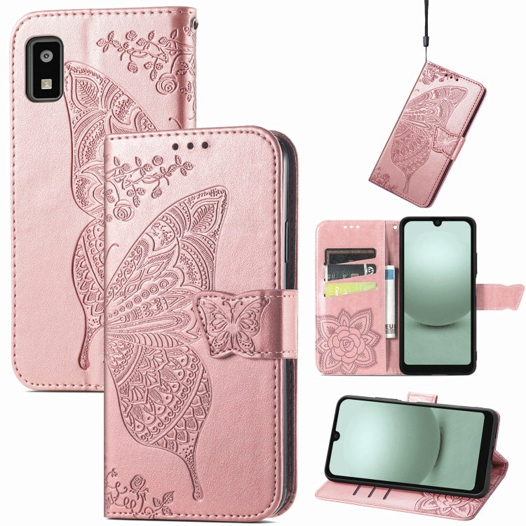 Butterfly Love Flower Embossed Leather Phone Case My Store