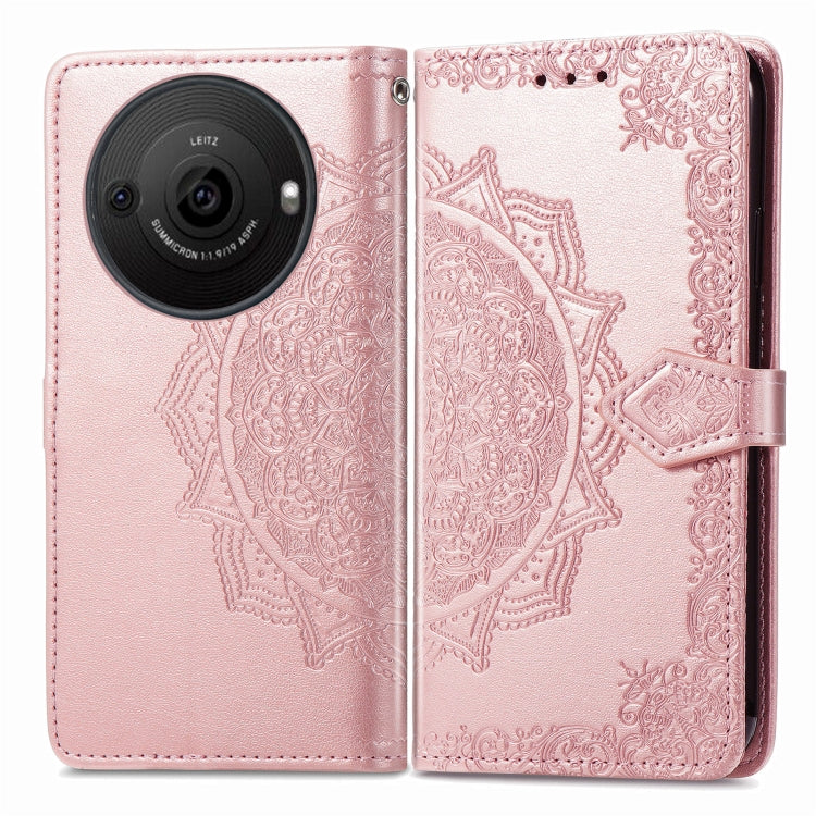 Mandala Flower Embossed Leather Phone Case My Store