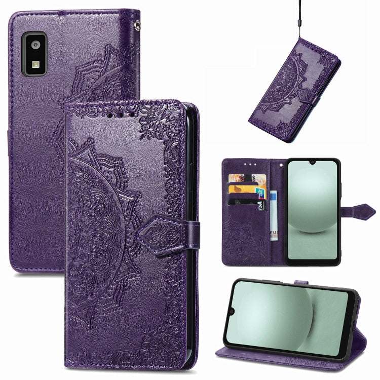 Mandala Flower Embossed Leather Phone Case My Store