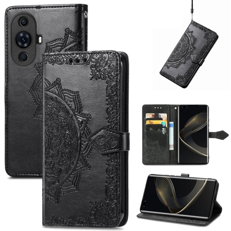 Mandala Flower Embossed Leather Phone Case, Series 2