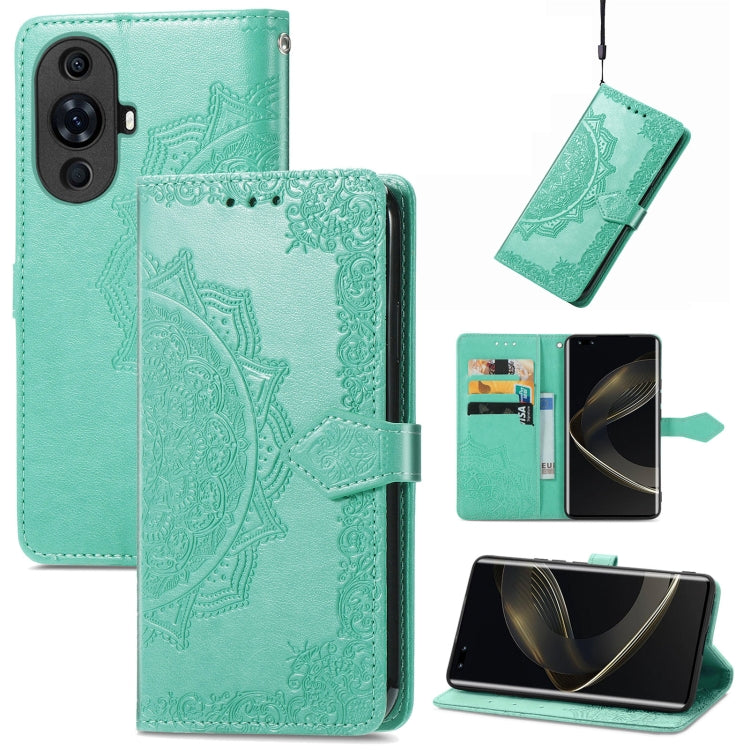 Mandala Flower Embossed Leather Phone Case, Series 2