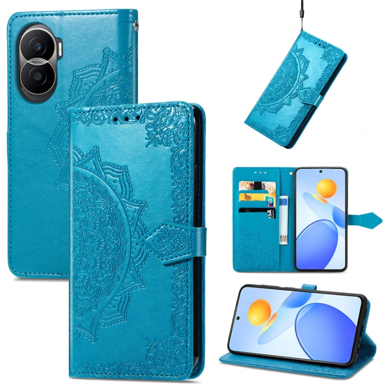 Mandala Flower Embossed Leather Phone Case, Series 1