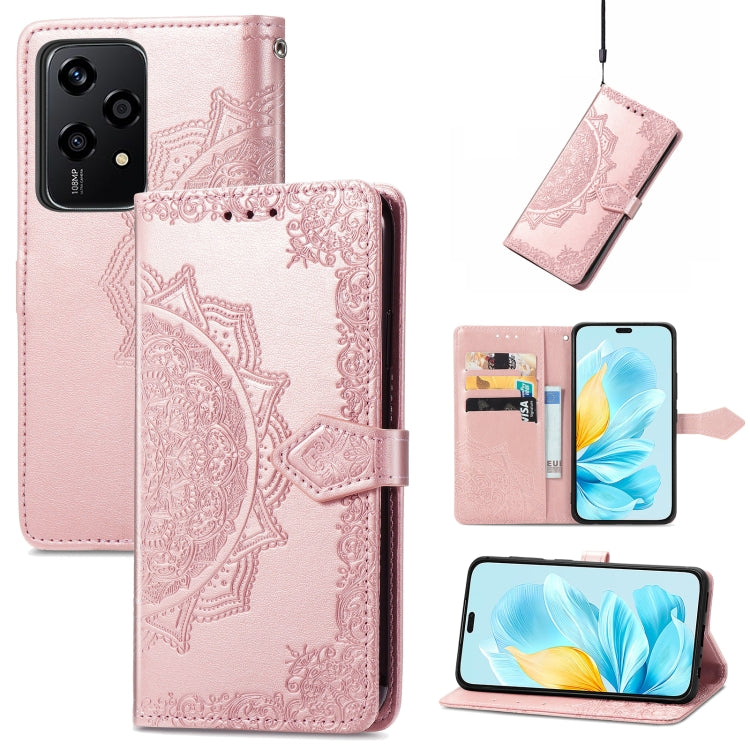 Mandala Flower Embossed Leather Phone Case, Series 1