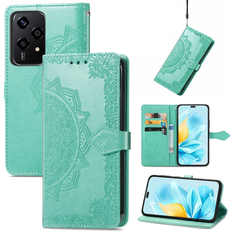 Mandala Flower Embossed Leather Phone Case, Series 1