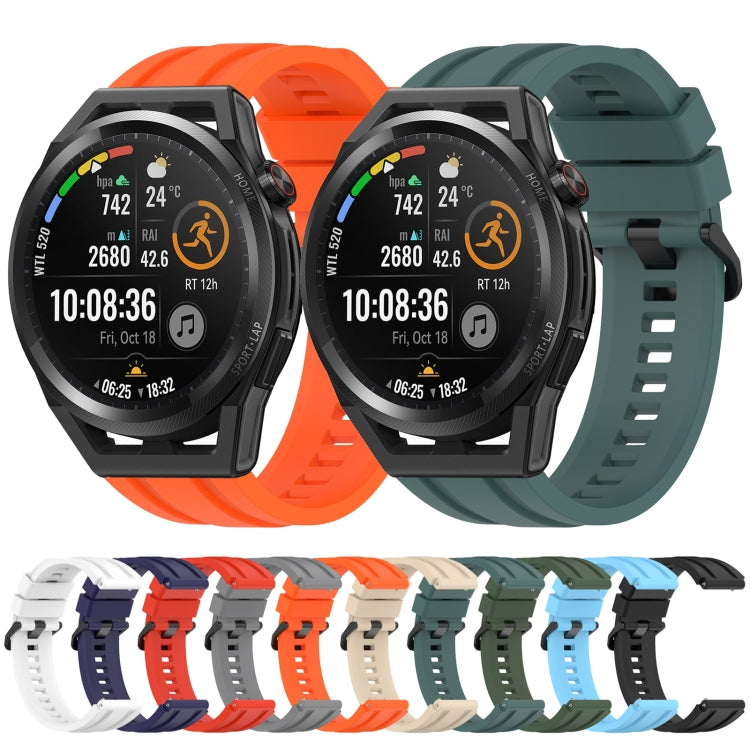 Long & Short Sports Solid Color Silicone Watch Band Set, Series 1