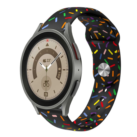 Sports Rainbow Dots Silicone Buckle Watch Band, Series 1