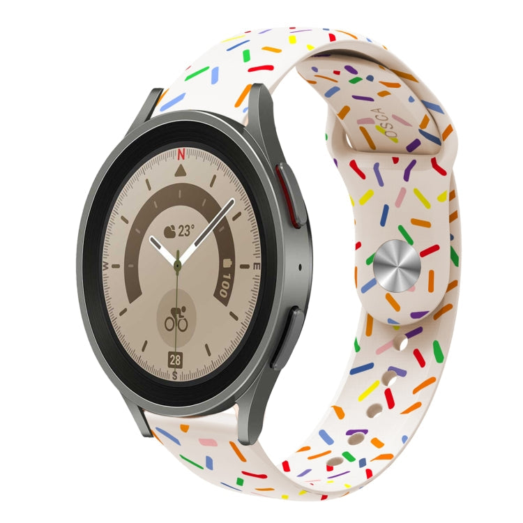 Sports Rainbow Dots Silicone Buckle Watch Band, Series 1