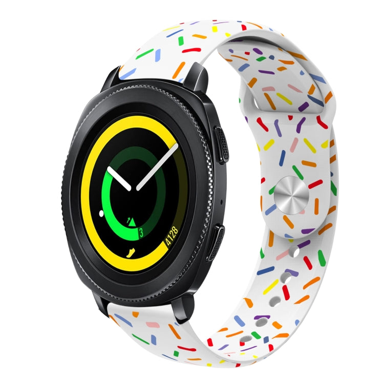 Sports Rainbow Dots Silicone Buckle Watch Band, Series 1