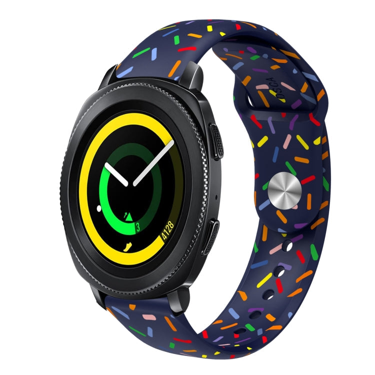 Sports Rainbow Dots Silicone Buckle Watch Band, Series 1