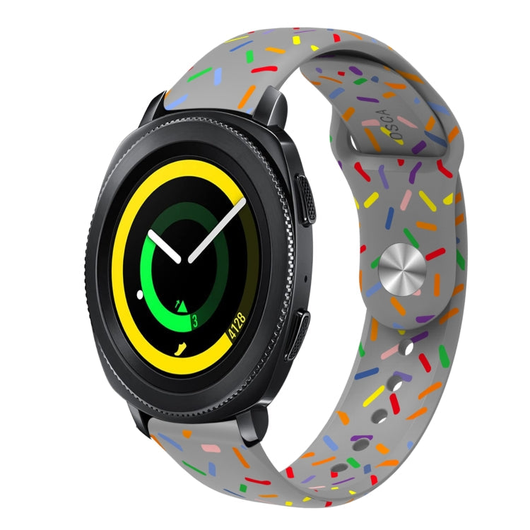 Sports Rainbow Dots Silicone Buckle Watch Band, Series 1