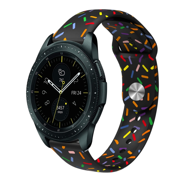 Sports Rainbow Dots Silicone Buckle Watch Band, Series 1