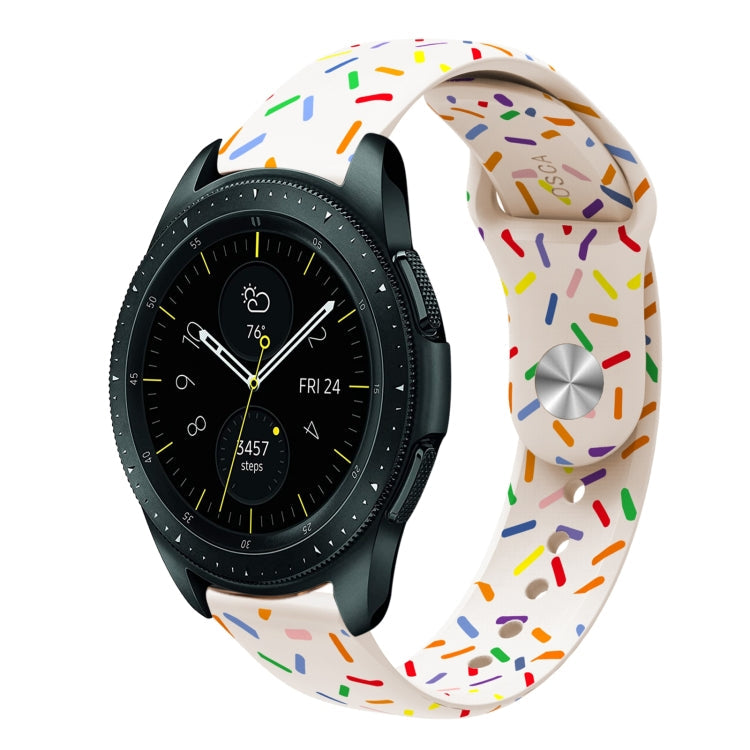 Sports Rainbow Dots Silicone Buckle Watch Band, Series 1