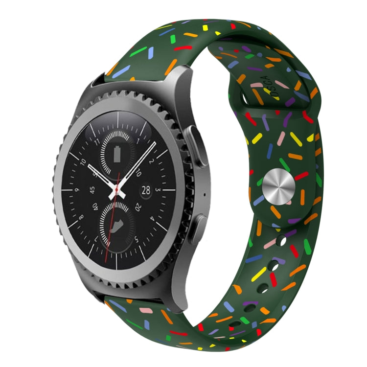 Sports Rainbow Dots Silicone Buckle Watch Band, Series 2