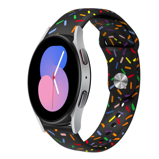 Sports Rainbow Dots Silicone Buckle Watch Band, Series 2