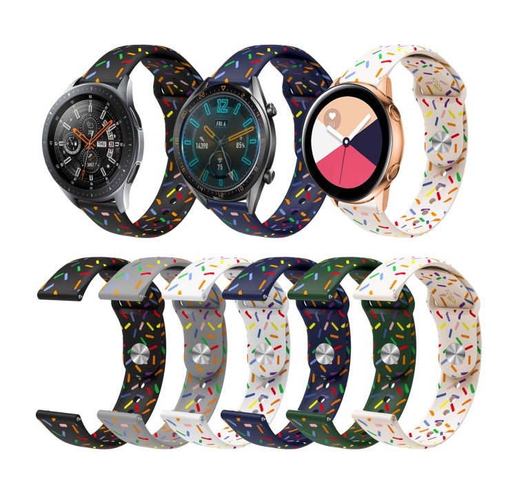 Sports Rainbow Dots Silicone Buckle Watch Band, Series 1