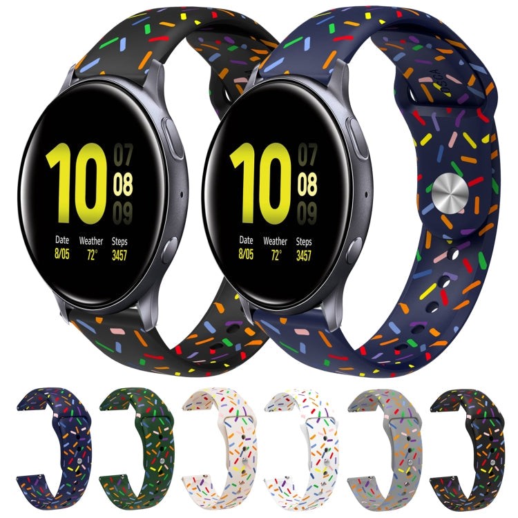 Sports Rainbow Dots Silicone Buckle Watch Band, Series 1