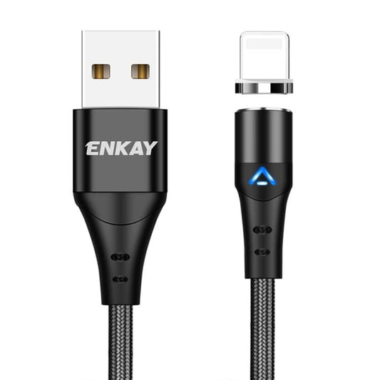 ENKAY 3A USB to 8 Pin Magnetic Fast Charging Data Cable with LED Light