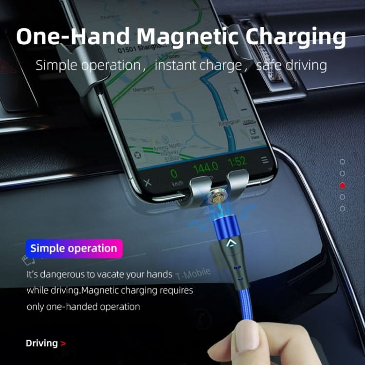 ENKAY 3A USB to 8 Pin Magnetic Fast Charging Data Cable with LED Light