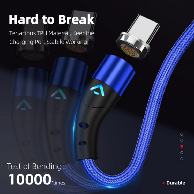 ENKAY 3A USB to 8 Pin Magnetic Fast Charging Data Cable with LED Light