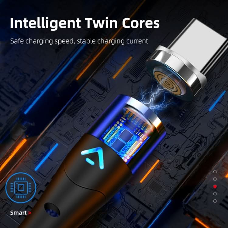 ENKAY 3A USB to 8 Pin Magnetic Fast Charging Data Cable with LED Light