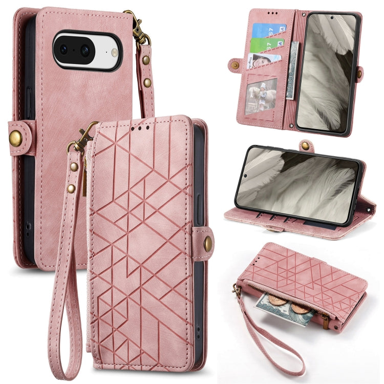 Geometric Zipper Wallet Side Buckle Leather Phone Case, Series 2 My Store