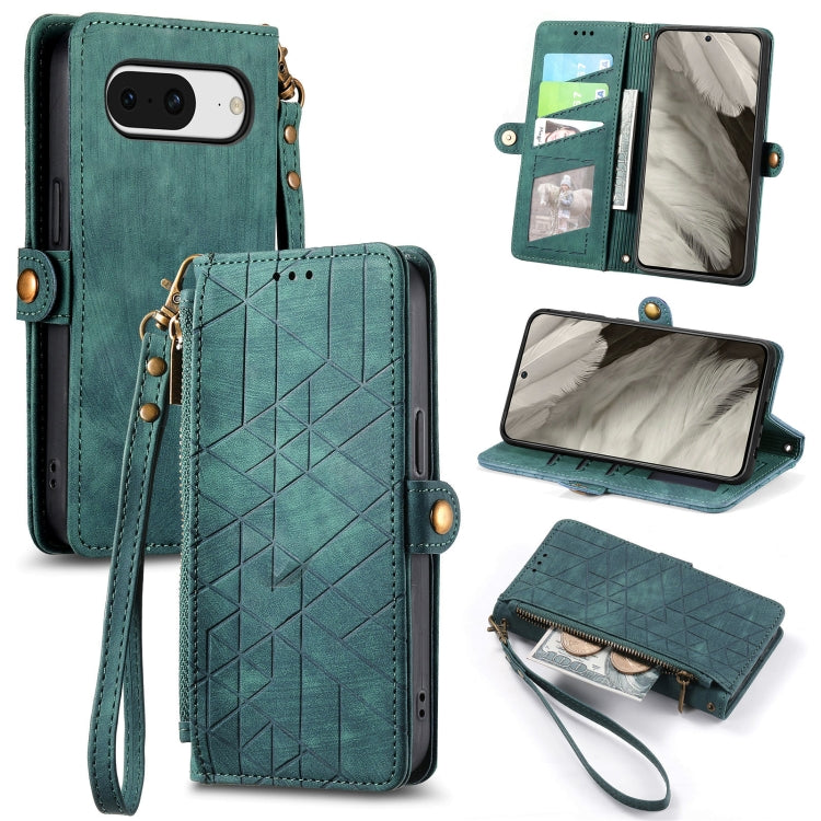 Geometric Zipper Wallet Side Buckle Leather Phone Case, Series 2 My Store