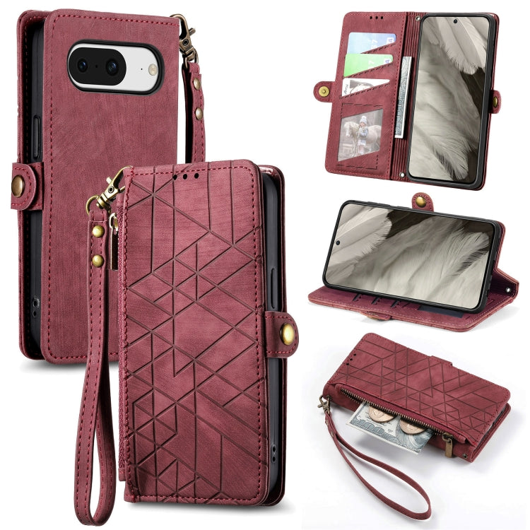 Geometric Zipper Wallet Side Buckle Leather Phone Case, Series 2 My Store